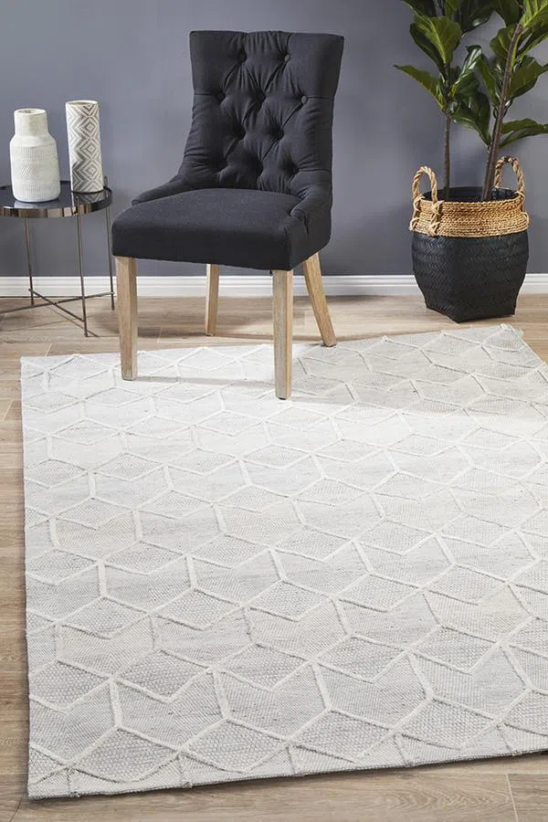 Winter Grey Brush Modern Rug - Image 3
