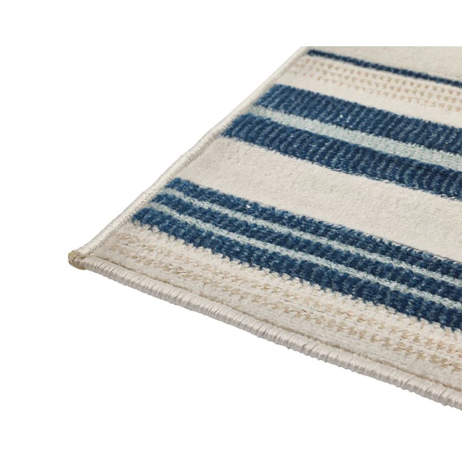 Yomi Navy and Cream Indoor Outdoor Rug - Image 6