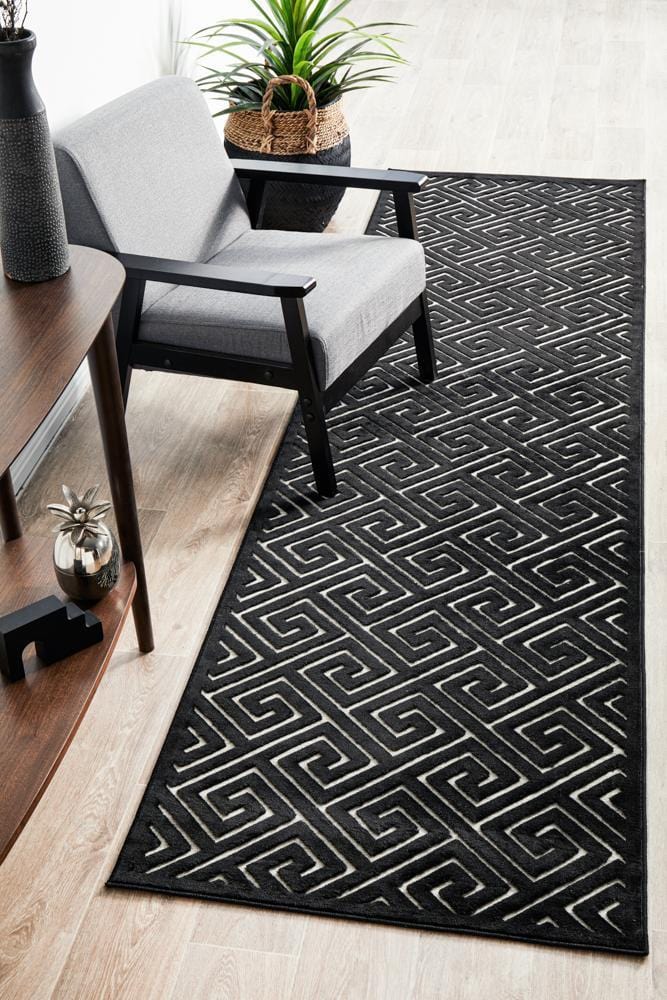 York Alice Black & Gold Runner Rug - Image 3