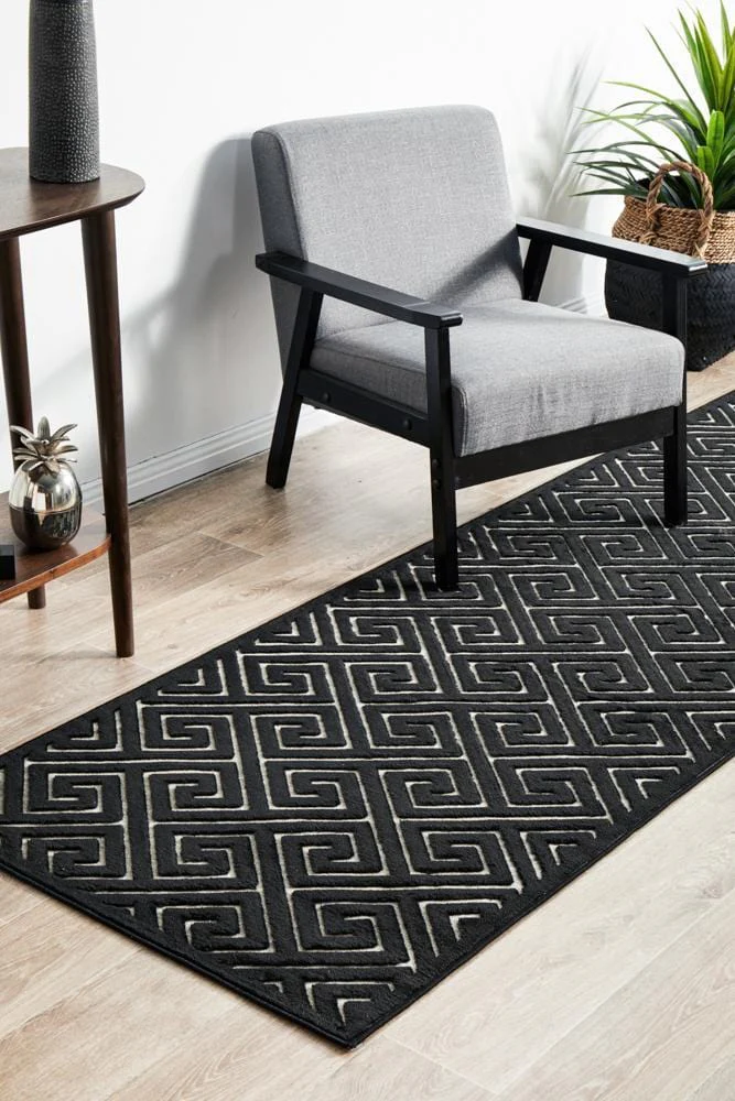 York Alice Black & Gold Runner Rug - Image 4