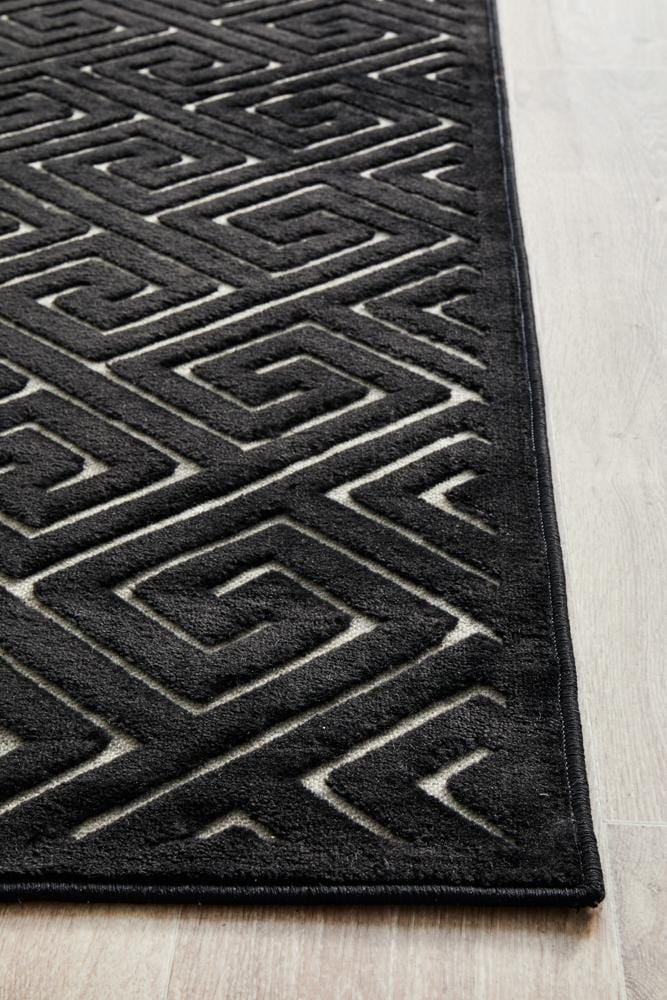 York Alice Black & Gold Runner Rug - Image 7