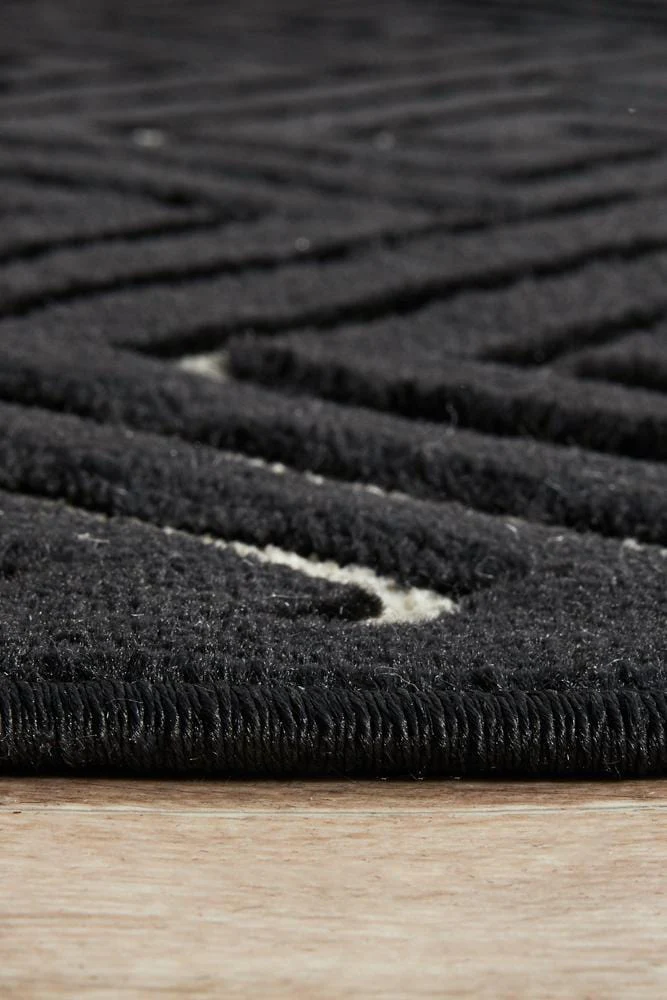 York Alice Black & Gold Runner Rug - Image 8