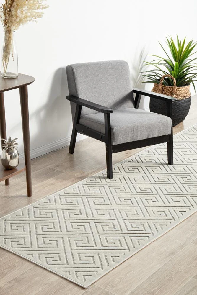 York Alice Natural White Runner Rug - Image 4