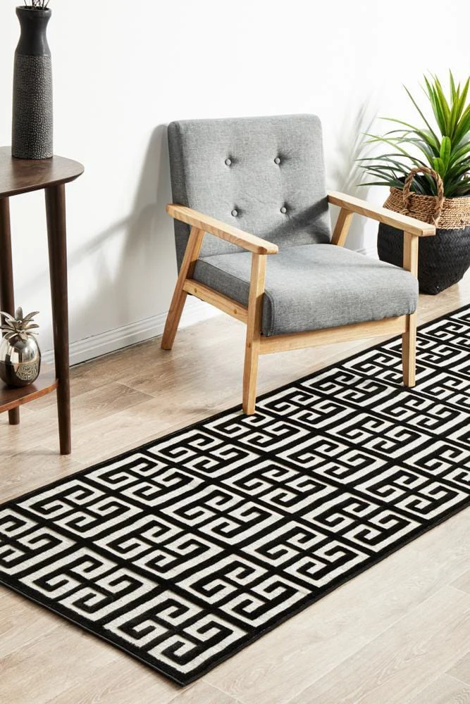 York Brenda Black & Gold Runner Rug - Image 4