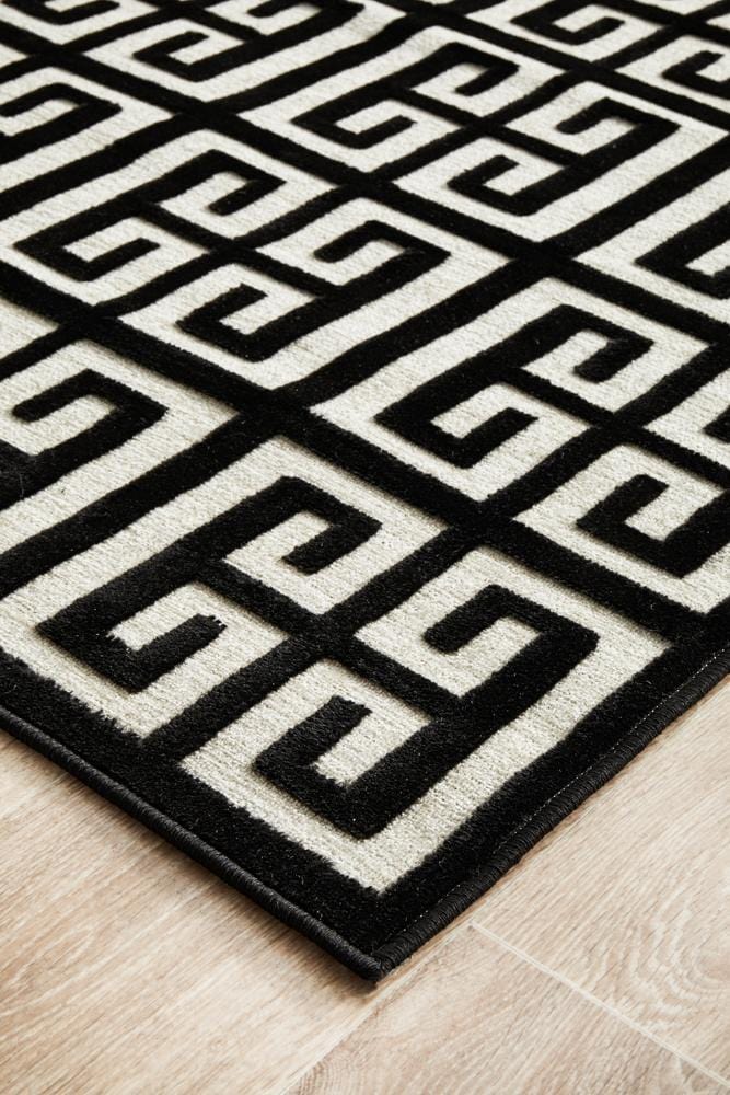 York Brenda Black & Gold Runner Rug - Image 6