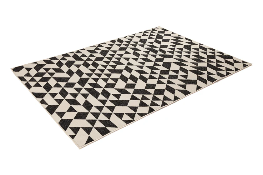 Yuma Black & Cream Outdoor Rug - Image 7