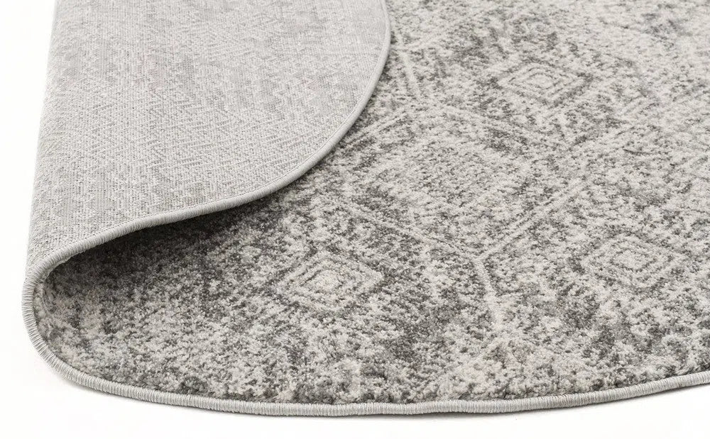 Zelda Silver Grey Round Rug - Image 6